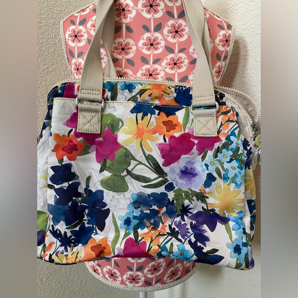 Kipling Floral Canvas Tote Bag